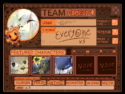 ☆ Artfight team card! <3