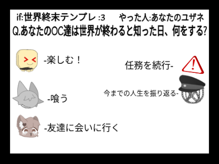 世界終末テンプレートやりました