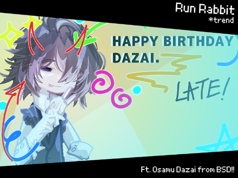 + Run Rabbit - Ft. Osamu Dazai - BSD - Trend +