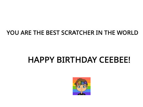 Happy birthday, Ceebee