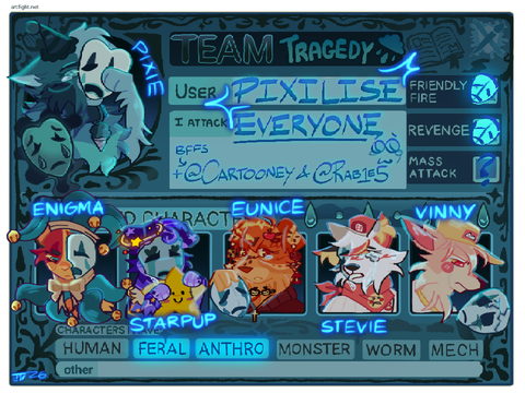 pixie's Artfight 2026 card!