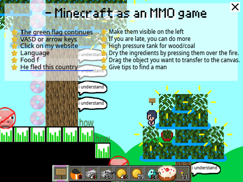 - Minecraft as an MMO game