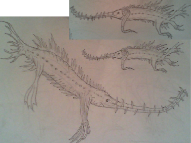 Goofy kaiju idea for GAMINGBARYONYX_Art