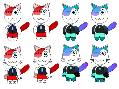 Swim outfit Stipole and Stormz kitty versions