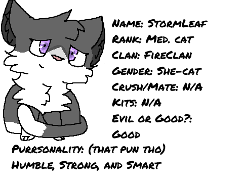 FEAW RP Sign-up - StormLeaf