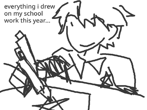 everything i drew on my classwork this year