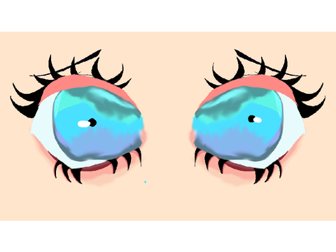 Tried drawing eyes on my phone to my iPad 
