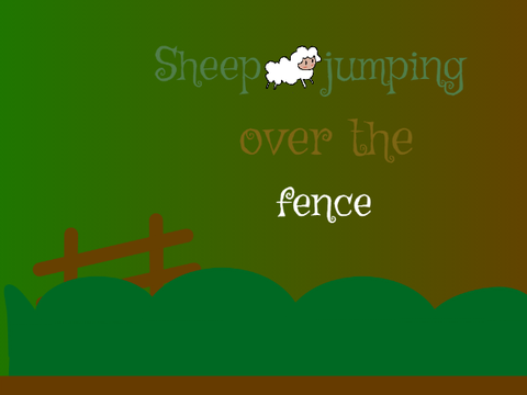 Sheep jumping over the fence