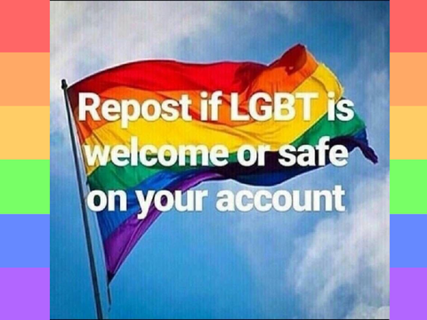 LGBTQIA+ is super welcome on my account