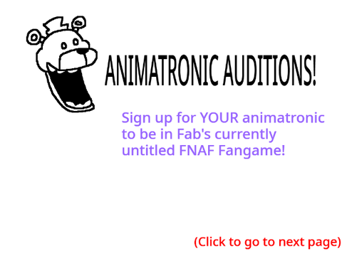 Animatronic Auditions! (CLOSES OCTOBER 23rd)