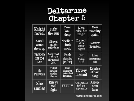 Deltarune chapter 5 bingo ig