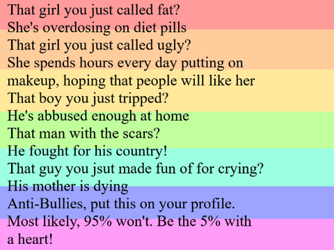 Put this on your profile if you're an anti-bully! remix remix remix remix remix