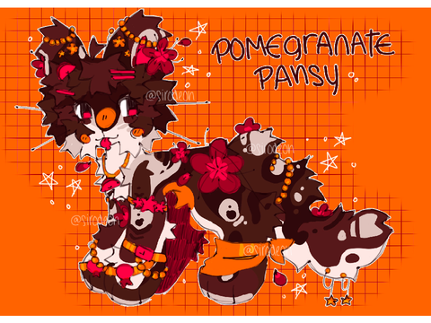 ⤑ pomegranate pansy . raffle