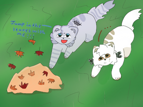 Leaves!! And new friends...