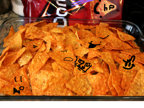 Draw a face on a dorito  remix remix remix remix remix remix remix
