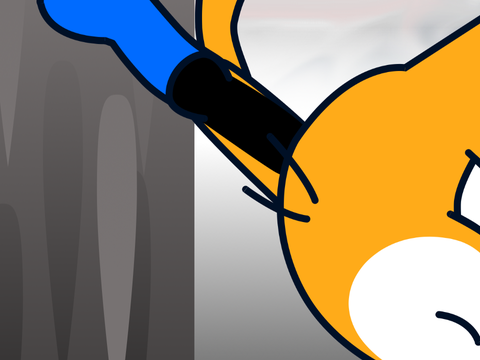 Scratch Cat Falling clothes verson 