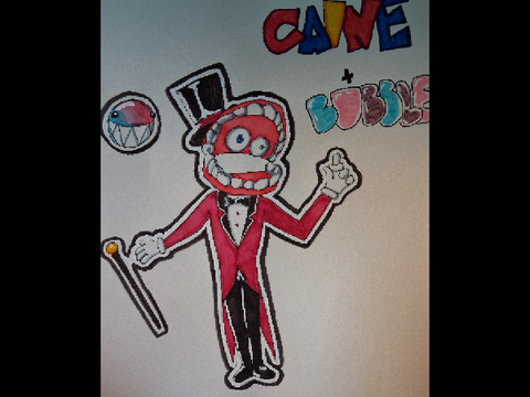 caine and bubble art