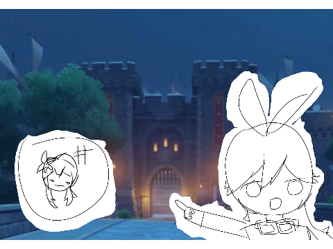 Mondstadt in a nutshell but poorly drawn (Genshin)