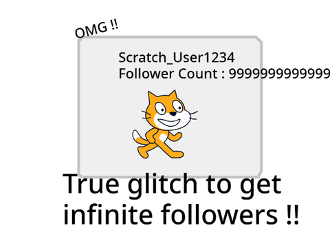 POV you found a glitch for unlimited followers on scratch