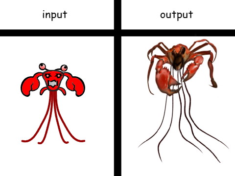 genuinely horrifying mutated crab monster