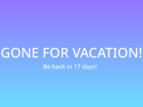 I’m leaving… for a bit