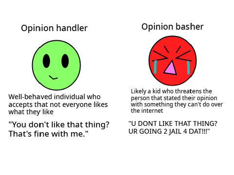 the difference between opinion handlers and bashers