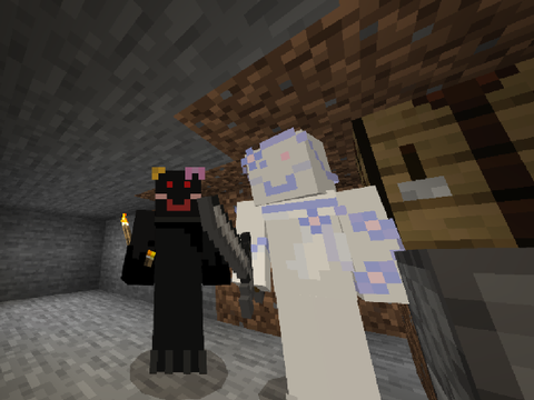 please make fanart of my friends minecraft character