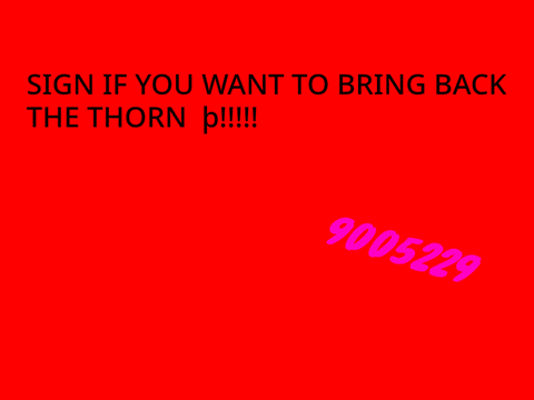 Sign to bring back thorn þ