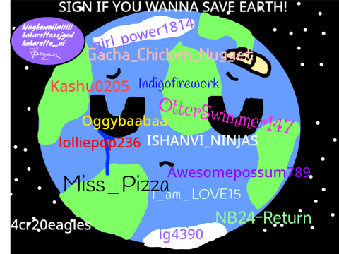 Sign if you wanna save Earth!