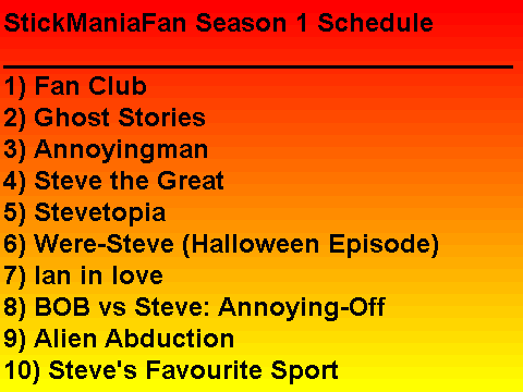 StickManiaFan Schedule