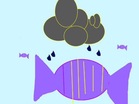 raining candy!