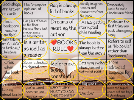Bookworm Bingo 