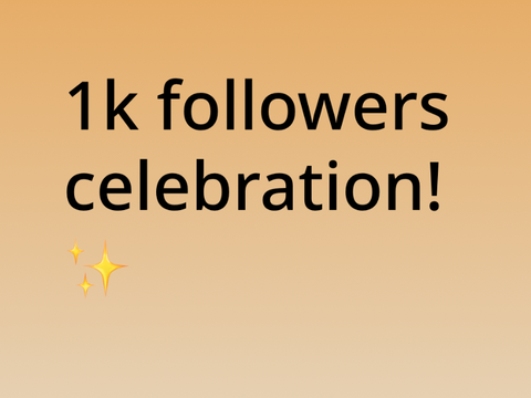 1,000 followers :0