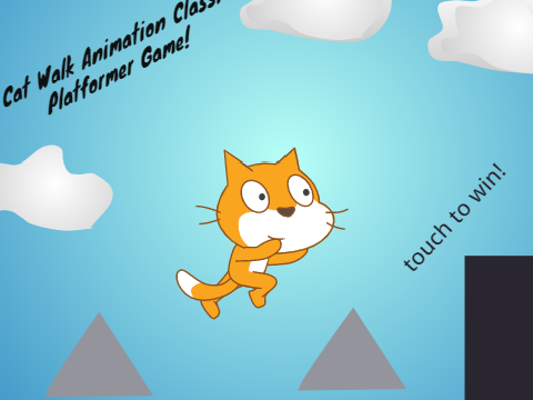 Scratch Cat Platformer! V1.1 -Wall Collision