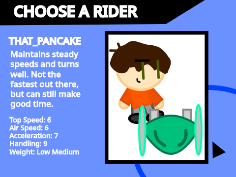 Scratch Riders Character Select