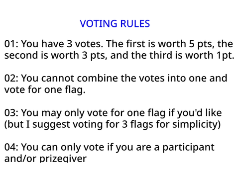 Flag Contest XI VOTE