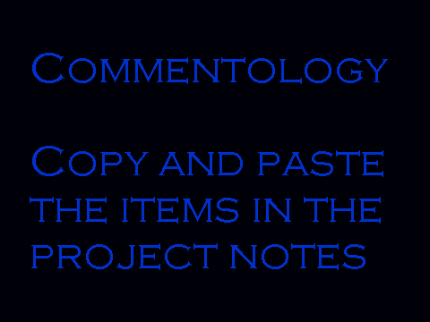 Commentology