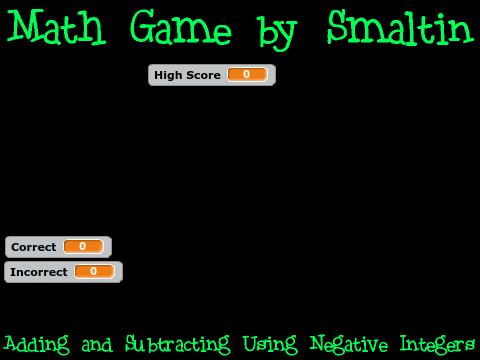 Adding and Subtracting Integers | Math Game