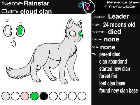 warrior cat bio sheet remix remix