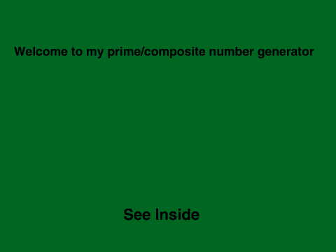 Python Prime/Composite Number Generator