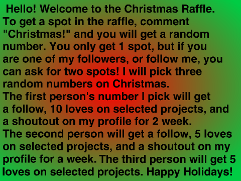 ~CHRISTMAS RAFFLE~ CLOSED~