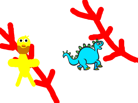 Duck Dinosty colorful