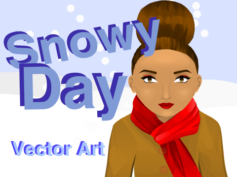 ♥ Snowy Day - Vector Art ♥