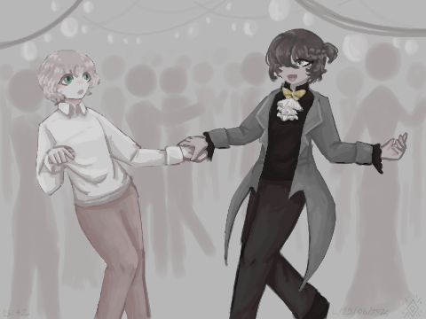 OC art ◈ Finished a wip (Eidyn & Twil)