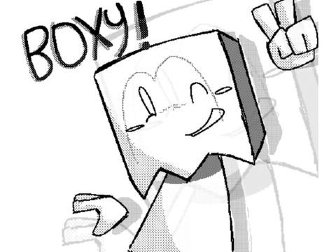 Boxy fanart. (Fanart of a Sprunki oc from one of my besties!!) 