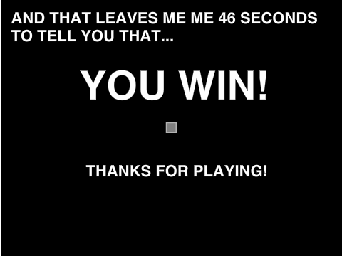 An attempt to make a game in 60 minutes - and a few minutes of testing