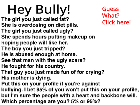 Hey Bully! You matter.