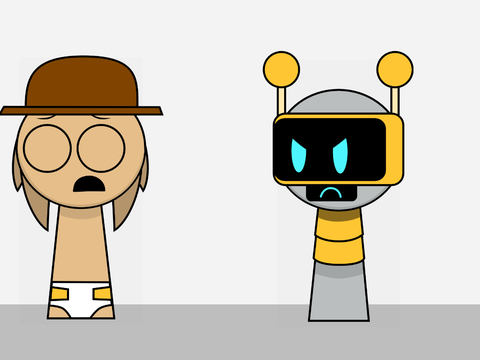 Funbot forces tunner to wear diapers (Ft sprunki)