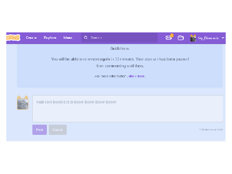 SCRATCH NEEDS HELP MODERATING