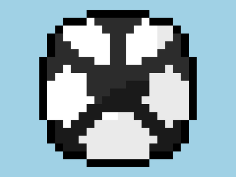 Pixel Soccer Ball Art